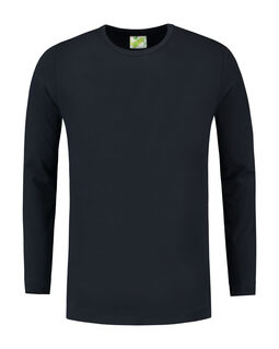 Afbeelding van L&S T-shirt Crewneck cot/elast LS for him | Dark Navy | 3XL
