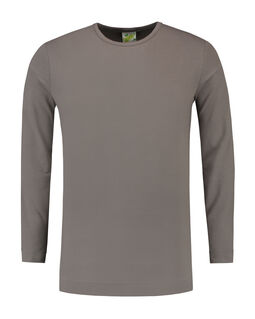 Afbeelding van L&S T-shirt Crewneck cot/elast LS for him | Pearl Grey | 3XL