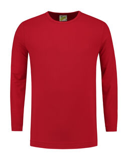 Afbeelding van L&S T-shirt Crewneck cot/elast LS for him | Red | 3XL