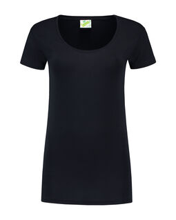 Afbeelding van L&S T-shirt Crewneck cot/elast SS for her | Dark Navy | XXL