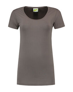 Afbeelding van L&S T-shirt Crewneck cot/elast SS for her | Pearl Grey | XXL