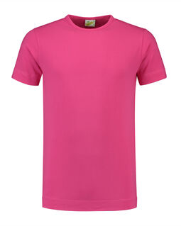 Afbeelding van L&S T-shirt Crewneck cot/elast SS for him | Fuchsia | 3XL