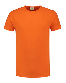 Afbeelding van L&S T-shirt Crewneck cot/elast SS for him | Orange | 3XL