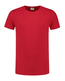 Afbeelding van L&S T-shirt Crewneck cot/elast SS for him | Red | 3XL