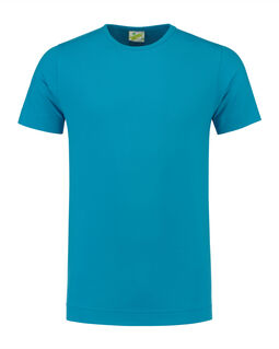 Afbeelding van L&S T-shirt Crewneck cot/elast SS for him | Turquoise | 3XL