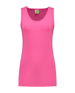 Afbeelding van L&S Tanktop cot/elast for her | Fuchsia | XXL