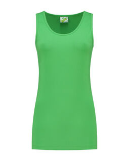 Afbeelding van L&S Tanktop cot/elast for her | Lime | XXL