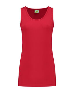 Afbeelding van L&S Tanktop cot/elast for her | Red | XXL