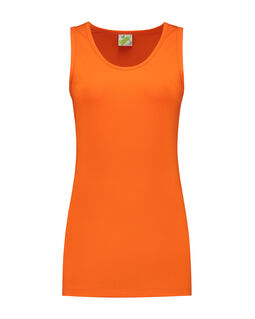 Afbeelding van L&S Tanktop cot/elast for her | Orange | XXL