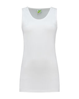 Afbeelding van L&S Tanktop cot/elast for her | White | XXL