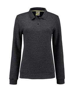 Afbeelding van L&S Polosweater for her | Antracite | XXL