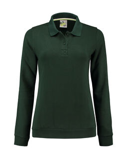 Afbeelding van L&S Polosweater for her | Forest Green | XXL