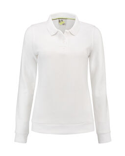 Afbeelding van L&S Polosweater for her | White | XXL