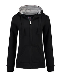 Afbeelding van L&S Heavy Sweater Hooded Cardigan for her | Black | XXL
