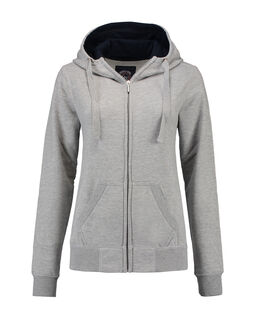 Afbeelding van L&S Heavy Sweater Hooded Cardigan for her | Grey Heather | XXL