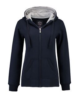 Afbeelding van L&S Heavy Sweater Hooded Cardigan for her | Navy | XXL