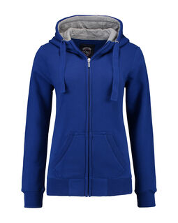 Afbeelding van L&S Heavy Sweater Hooded Cardigan for her | Royal Blue | XXL