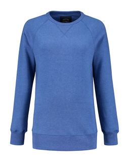 Afbeelding van L&S Heavy Sweater Raglan Crewneck for her | Royal blue heather | XXL