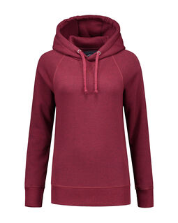 Afbeelding van L&S Heavy Sweater Hooded Raglan for her | Cardinal Heather | XXL