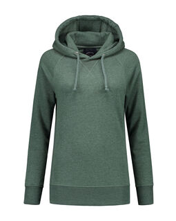 Afbeelding van L&S Heavy Sweater Hooded Raglan for her | Forest green heather | XXL