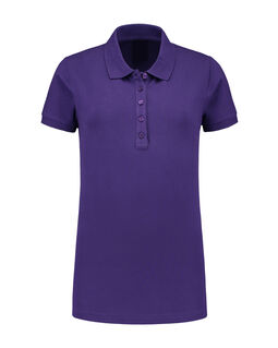 Afbeelding van L&S Polo Basic Cot/Elast SS for her | Purple | XXL