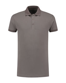 Afbeelding van L&S Polo Basic Cot/Elast SS for him | Pearl Grey | 3XL