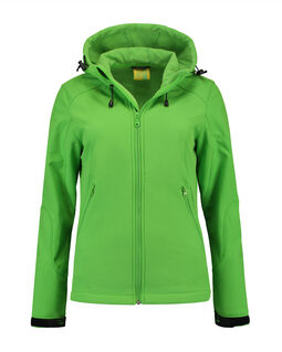 Afbeelding van L&S Jacket Hooded Softshell for her | Lime | XXL