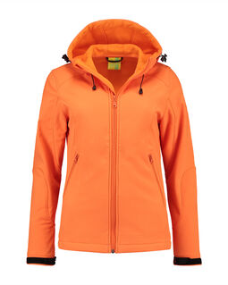Afbeelding van L&S Jacket Hooded Softshell for her | Orange | XXL