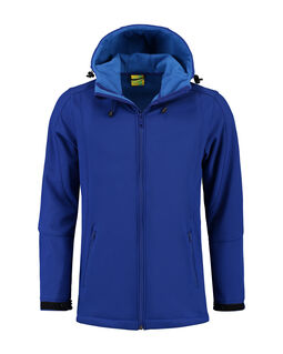 Afbeelding van L&S Jacket Hooded Softshell for him | Royal Blue | 3XL