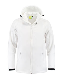 Afbeelding van L&S Jacket Hooded Softshell for him | White | 3XL