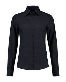 Afbeelding van L&S Shirt Poplin Mix LS for her | Dark Navy | 3XL