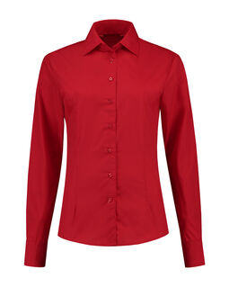 Afbeelding van L&S Shirt Poplin Mix LS for her | Red | 3XL