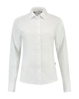 Afbeelding van L&S Shirt Poplin Mix LS for her | White | 3XL