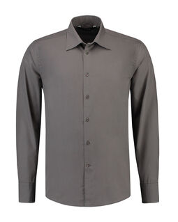 Afbeelding van L&S Shirt Poplin Mix LS for him | Pearl Grey | 6XL