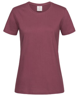 Afbeelding van Stedman T-shirt Crewneck Classic-T SS for her | 504C Burgundy Red | XXL