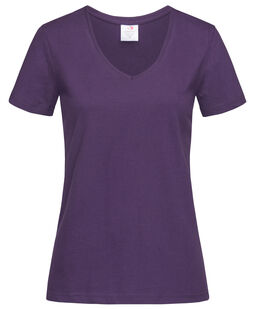 Afbeelding van Stedman T-shirt V-Neck Classic-T SS for her | 2695C Deep Berry | XL