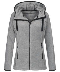 Afbeelding van Stedman Power Fleece Cardigan Hooded for her | Grey Heather | XL