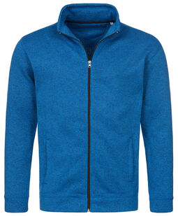 Afbeelding van Stedman Knit Fleece Cardigan for him | Blue Melange | XXL