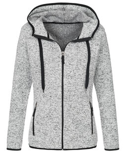 Afbeelding van Stedman Knit Fleece Cardigan for her | Light Grey Melange | XL
