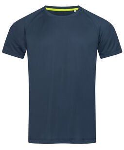 Afbeelding van Stedman T-shirt Raglan Mesh Active-Dry SS for him | 533C Marina Blue | XXL