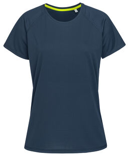 Afbeelding van Stedman T-shirt Raglan Mesh Active-Dry SS for her | 533C Marina Blue | XL