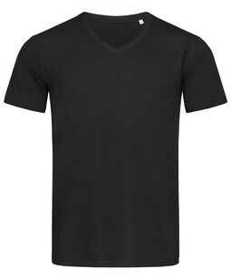 Afbeelding van Stedman T-shirt V-neck Ben SS | Black Opal | XXL