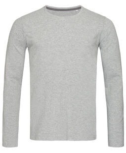 Afbeelding van Stedman T-shirt Crewneck Clive LS for him | Grey Heather | XXL