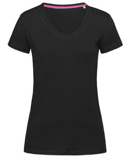 Afbeelding van Stedman T-shirt V-neck Claire SS for her | Black Opal | XL