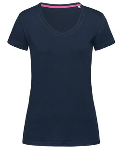 Afbeelding van Stedman T-shirt V-neck Claire SS for her | 533C Marina Blue | XL