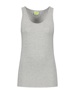 Afbeelding van L&S Tanktop cot/elast for her | Grey Heather | XXL