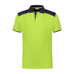 Afbeelding van SANTINO Poloshirt Tivoli | Lime / Real Navy | 5XL