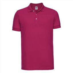 Afbeelding van RUS Men Fitted Stretch Polo, Fuchsia, S