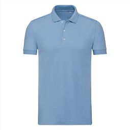 Afbeelding van RUS Men Fitted Stretch Polo, Sky Blue, S