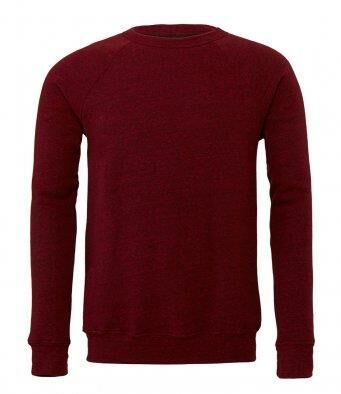 Canvas Unisex Sponge Fleece Sweatshirt, Cardinal Red Tri-Blend, L, Bella+Canvas